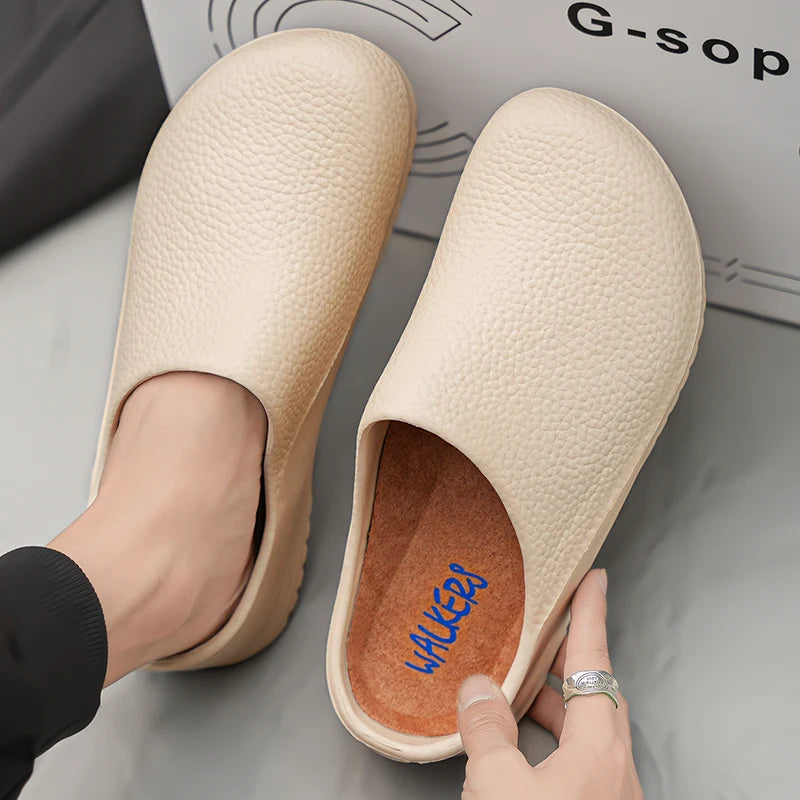 Couple Chef Shoes Four Seasons Waterproof Anti slip Men's and Women's casual Business Work Shoes Fashion comfort Half EVA Shoes