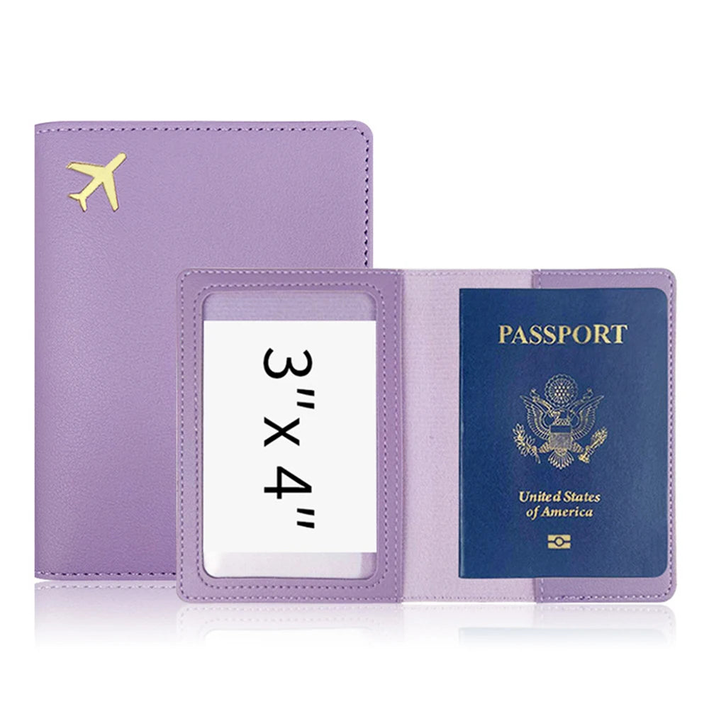 Luxury Gold Airplane Passport Cover Custom Name Men Women Business Passport Holder Personalized Logo Initials Travel Accessories