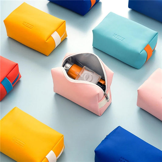 PU Leather Travel Cosmetic Bag Portable Women /Man Makeup Case Waterproof Multifunctional Toiletry Organizer Storage Bag