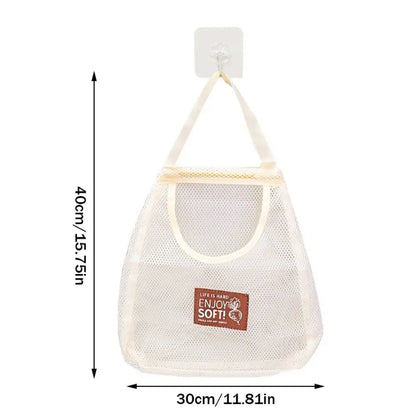 Vegetable Underwear Socks Sundries Storage Bag Hollow Widen Handle Hanging Net Organizer Reusable Large Capacity