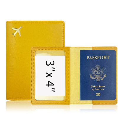 Luxury Gold Airplane Passport Cover Custom Name Men Women Business Passport Holder Personalized Logo Initials Travel Accessories