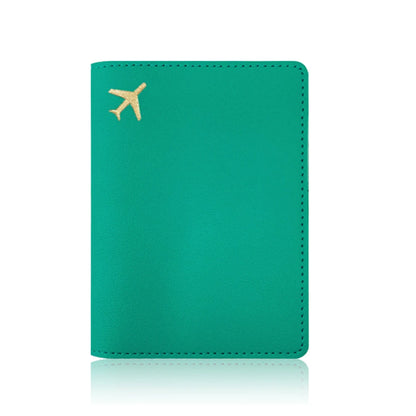 Luxury Gold Airplane Passport Cover Custom Name Men Women Business Passport Holder Personalized Logo Initials Travel Accessories