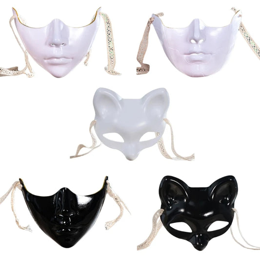Masquerade Half Face Mask for Women Men Cosplay, Halloween Eyemask Costume Decoration Masquerade Eye Cover Mouth Cover