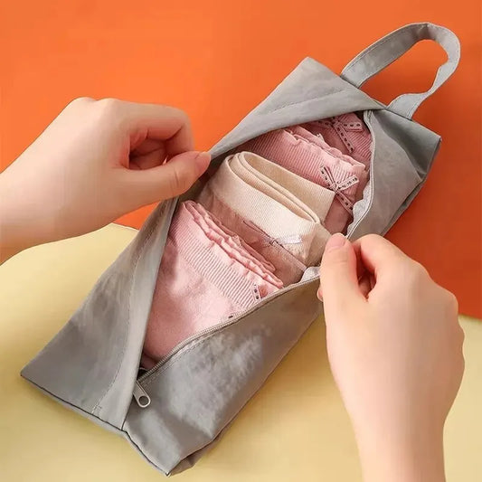 Socks and Underwear Storage Bag New High Capacity Portable Travel Sorting Small Bag Folding Hand Wash Cloth Makeup Bag